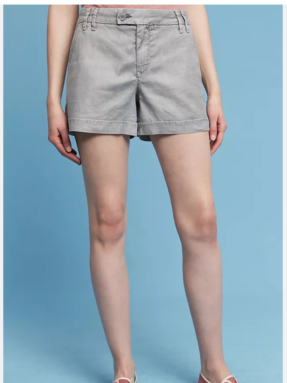 Level 99 / Anthropologie Light Gray Linen Casual Women's Shorts/ 25/ NWT